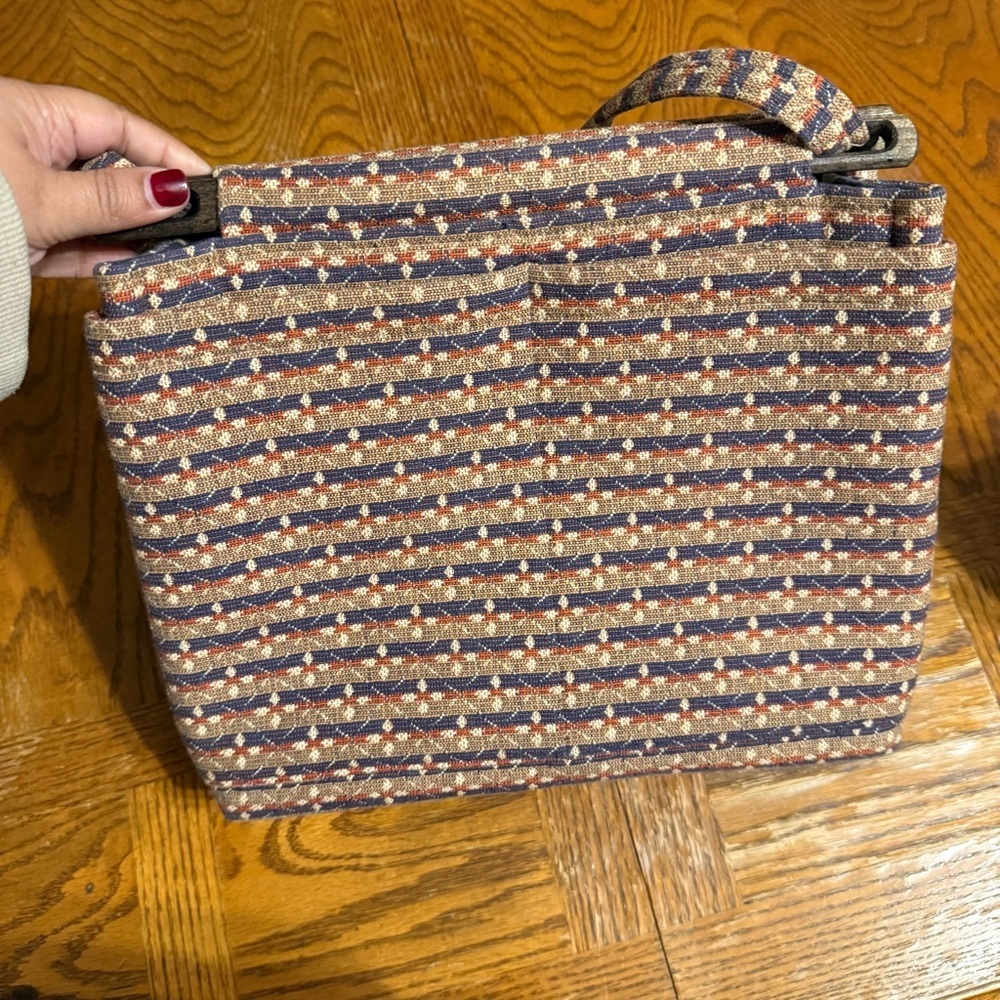 Vintage Toby Weston Woodland Hills Textile Tapestry Multi-Color Purse Bag Tote - Picture 5 of 14